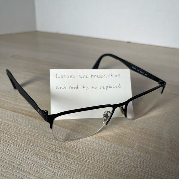 Ray-Ban RB6335 2503 Eyeglasses Black Rectangular Frames Only 54-17-145 - Picture 1 of 8